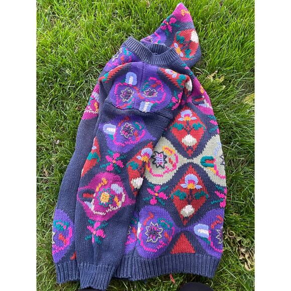 vintage Pier 1 Imports Passport Sweater Size Small - Picture 10 of 16